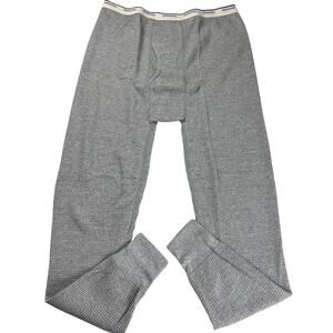 Fruit of the Loom Men's Gray Thermal Long John Underwear Pants Size Large